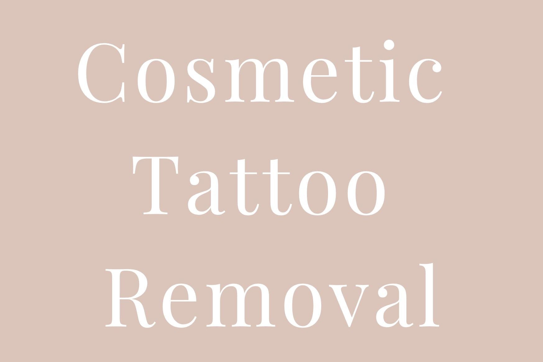 Cosmetic Tattoo Removal