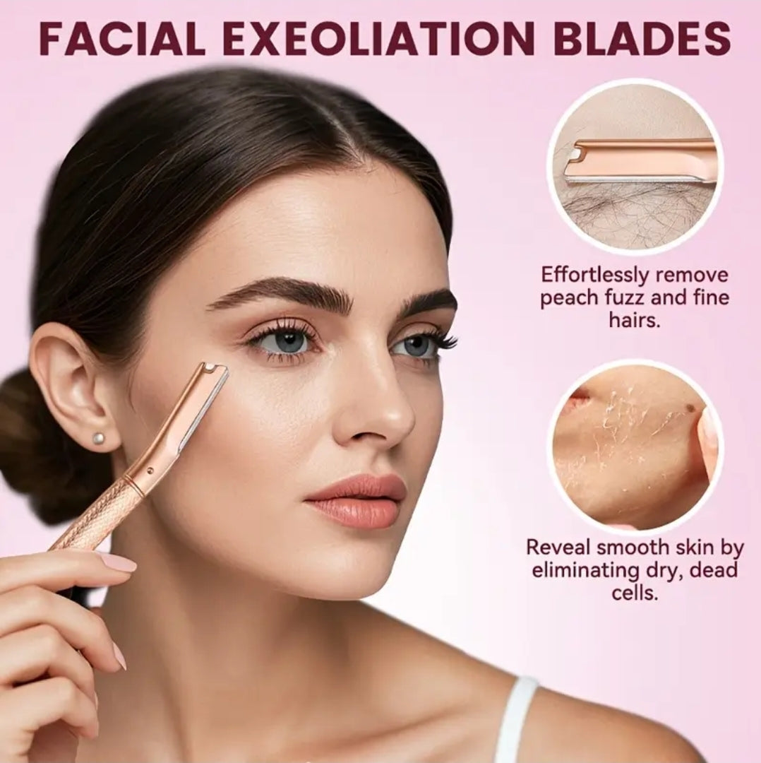 Stainless Steel Dermaplaning & Eyebrow Razor with Refill Blades