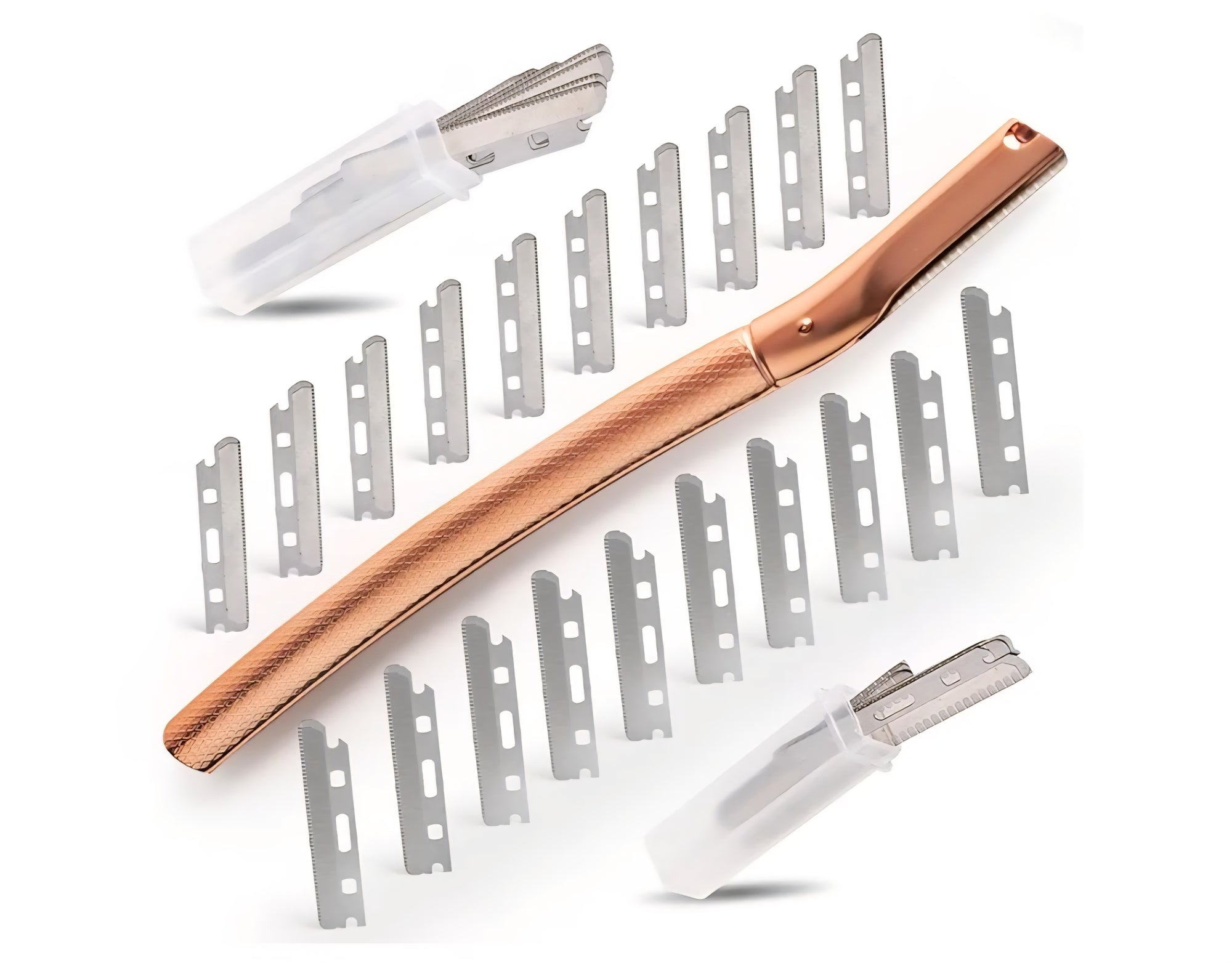 Stainless Steel Dermaplaning & Eyebrow Razor with Refill Blades